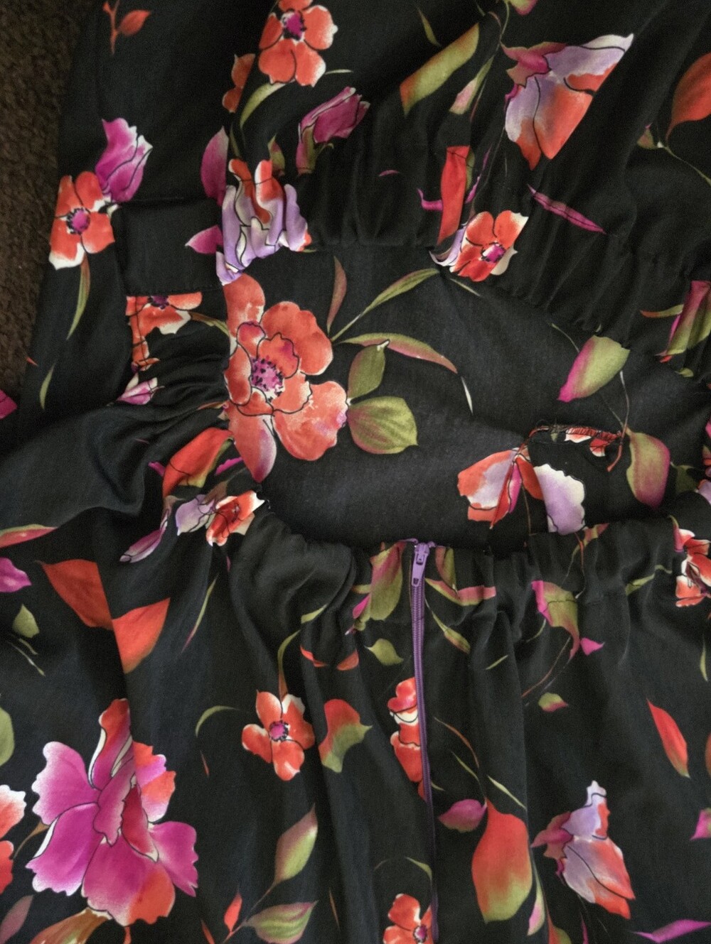 Original Philthy Ragz Trinity Black Floral Harem Jumpsuit NWOT - Picture 3 of 5